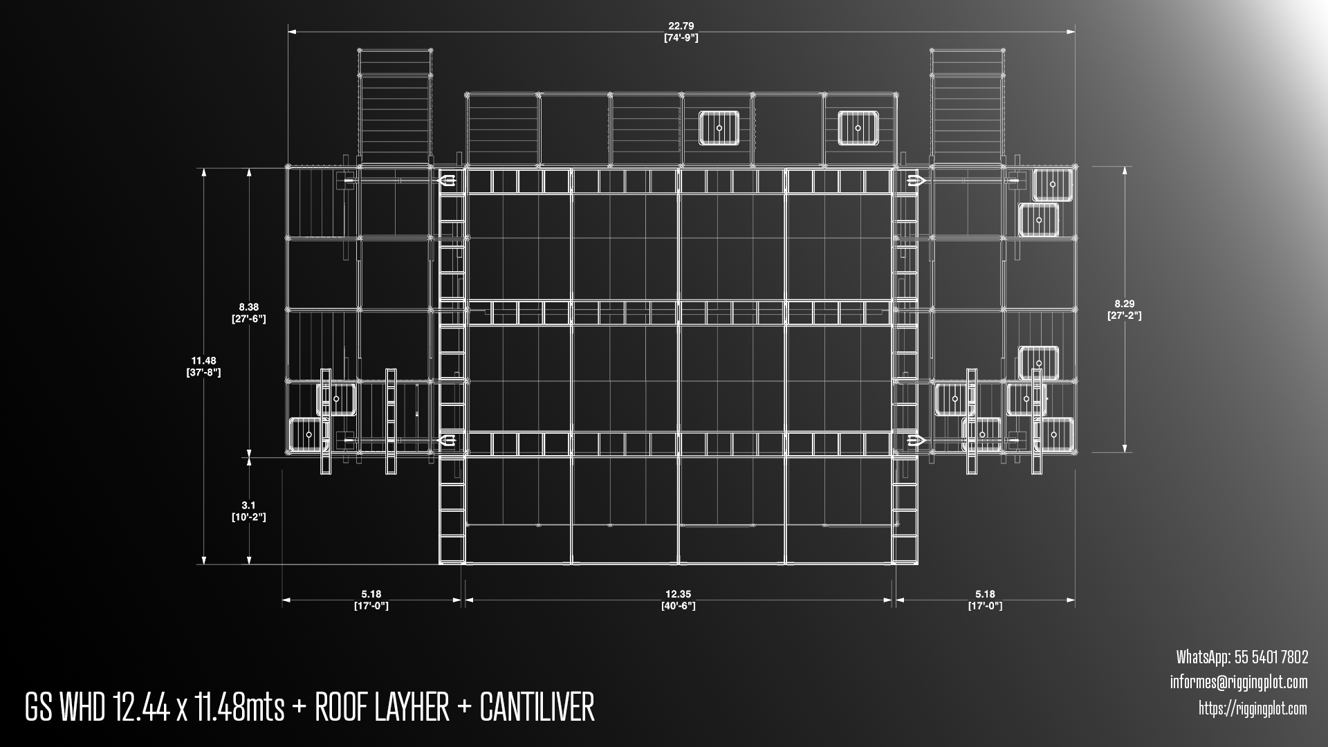 RENTA DE GROUND SUPPORT 18.54X16.00MTS CON LAYHER WALL, KEDER Y CANTILIVER DE 10 TORRES CANCÚN
